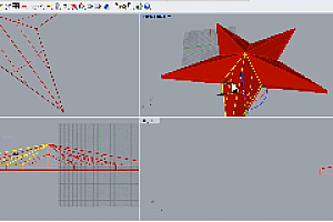20210218五角星犀牛软件斜坡三维字钣金景观字摊平分解展开教程