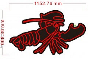 647710949526龙虾大虾霓虹灯单线文件素材元素