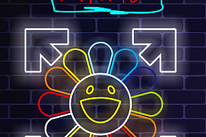 636553680455 太阳花霓虹灯单线文件