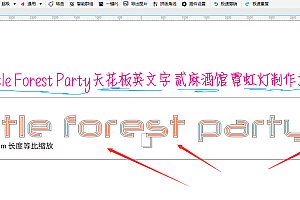 636169295207 Little Forest Party天花板英文字 贰麻酒馆 霓虹灯