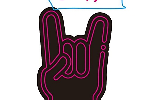 619794216963手势 霓虹灯单线CDR文件霓虹灯素材模板霓虹灯模板