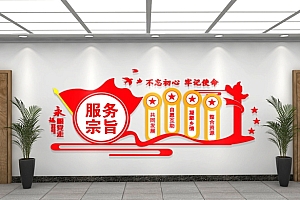 服务宗旨文化墙CDR模版