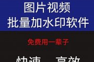 视频图片批量加水印工具加logo摄影照片商品主图详情页加水印傻瓜