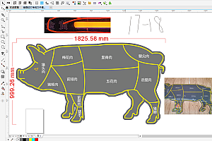 670864723513 猪霓虹灯单线文件素材