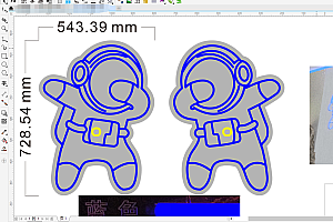 0325太空人航天员宇航员霓虹灯单线文件素材雕刻