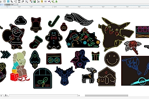 皮卡丘兔子元旦圣诞老人暴力熊潮牌捂脸公仔芝麻街UV火烈鸟财神鲜花刀叉手指礼物鹿铃铛