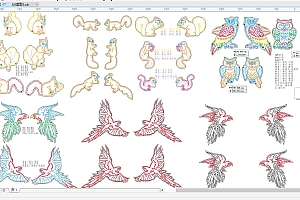 动物鸟类袋鼠松鼠老鹰猫头鹰燕子霓虹灯单线文件
