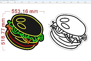 20240413 汉堡美食霓虹灯
